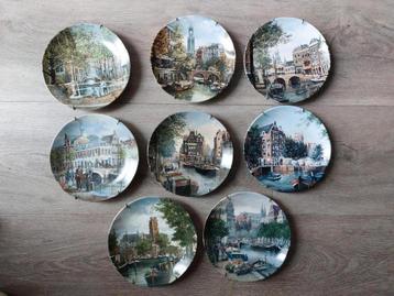 8 wandbordjes "De Amsterdamse Bloemengracht" beschikbaar voor biedingen