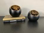 Luxury Candle set Coco zwart/goud set-2 Nieuw!, Overige materialen, Nieuw, Ophalen of Verzenden, Zwart