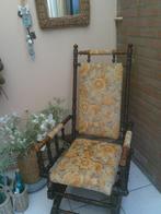 Antieke Engelse Schommelstoel met bloemenbekleding, Antiek en Kunst, Ophalen