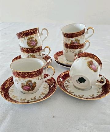 Koffie kopjes 6stuks, Bavaria 24 karat gold beschikbaar voor biedingen
