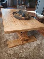 Stoere Eiken Kloostertafel Salontafel - Landelijke Look, Huis en Inrichting, Ophalen, Gebruikt, 100 tot 150 cm, Eikenhout
