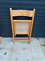 Houten stoel met rieten zitting, Huis en Inrichting, Stoelen, Gebruikt, Bruin, Ophalen of Verzenden, Eén