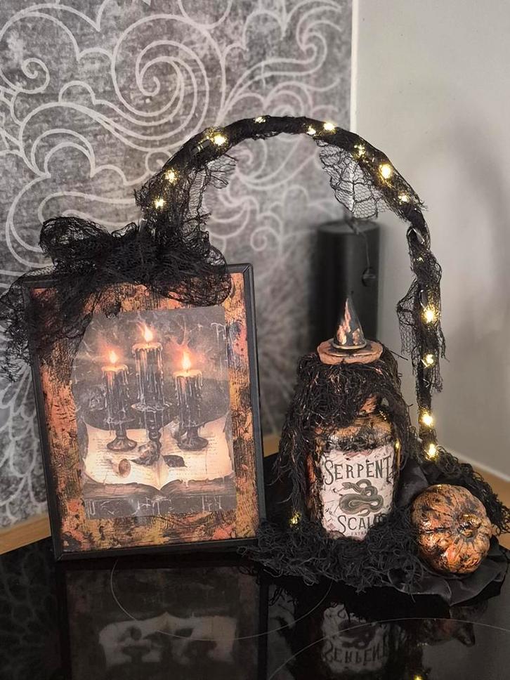 Unieke Herfst/Halloween Heksen fotolijst decoratie, Huis en Inrichting, Woonaccessoires | Overige, Nieuw, Ophalen of Verzenden