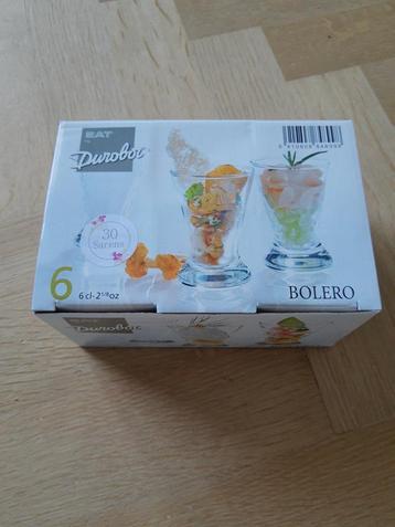 Nieuw! 6x Durobor Bolero Amuse glaasjes 6cl beschikbaar voor biedingen