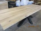 Echt Massief eikentafelblad 280 x100 x 4 dik €699op voorraad, Huis en Inrichting, Tafels | Eettafels, Ophalen, 100 tot 150 cm