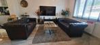 3-zitsbank donker bruin, Huis en Inrichting, Banken | Sofa's en Chaises Longues, Ophalen, Gebruikt, Driepersoons, 75 tot 100 cm