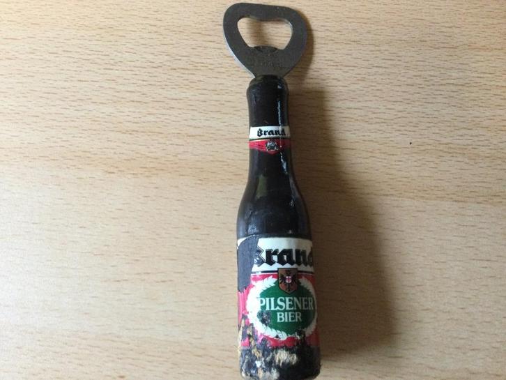 Flesopener / firma brand  bier ( bier flesje), Verzamelen, Biermerken, Gebruikt, Flesopener, Brand, Ophalen of Verzenden