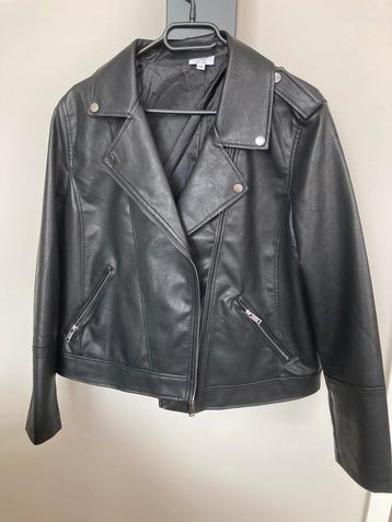Nieuw! Stoer zwart Bickerjack leren jas look maat xxl beschikbaar voor biedingen