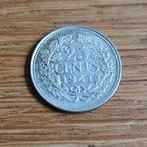 Zilver 25 Cent (kwartje) uit 1941 - Koningin Wilhelmina, Zilver, 25 cent, Ophalen of Verzenden, Koningin Wilhelmina