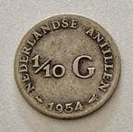 Zilveren 1/10 Gulden / Dubbeltje Nederlandse Antillen 1954, Koningin Juliana, Verzenden, Zilver, 10 cent