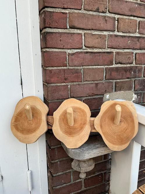 Houten kapstok, 3 haken / takken. Landelijke boerderijstijl, Huis en Inrichting, Woonaccessoires | Kapstokken, Ophalen of Verzenden