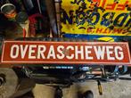Emaille straatnaam bord, "Overascheweg", Antiek en Kunst, Antiek | Emaille, Ophalen of Verzenden