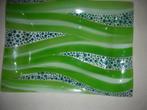 JOHN ROSS originals handmade DESIGN glazen/glas schaal groen, Schaal, Rond, Nieuw, Ophalen of Verzenden