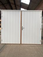 GARAGEDEUR MET KOZIJN (B258xH217) MEERPUNTSLUITING, NIEUW!, Doe-het-zelf en Verbouw, Deuren en Horren, Ophalen, Vouwdeur, Hout
