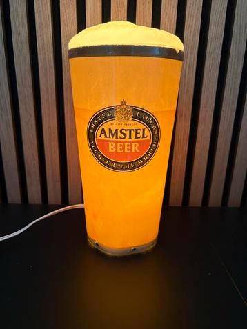 Amstel Bier Lamp / Lichtbak Vaasje - Reclame Lamp Antiek Loo beschikbaar voor biedingen