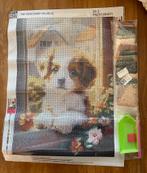 Diamond Painting hond puppy 30x40 rond Nieuw, Hobby en Vrije tijd, Ophalen of Verzenden, Nieuw, Knutselwerk