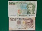 2000 en 5000 lire Italië set, Ophalen of Verzenden, Italië, Setje