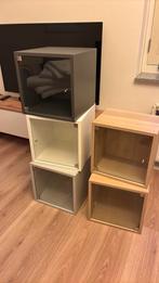Ikea 5 Eket kastjes met glazen deuren, Ophalen, Zo goed als nieuw, Minder dan 45 cm