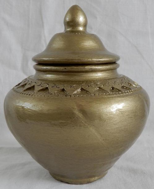 Urn Goud - Kleur Reliëf ( Verdeel urn ), Huis en Inrichting, Woonaccessoires | Overige, Nieuw, Ophalen of Verzenden