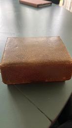 Schaarse cantilever lederen dubbele speelkaarten doos, Ophalen of Verzenden