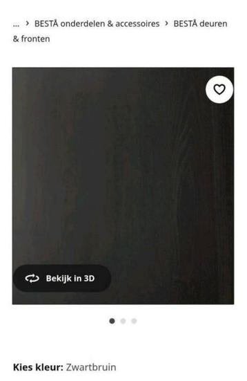 Ikea besta deurtjes LAPPVIKEN zwartbruin 60x64 - afbeelding 1