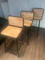 Industriële Barkruk - 80cm, Ophalen, Met voetsteun, 60 tot 90 cm, Zo goed als nieuw