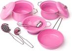 Tidlo Roze Pannenset 9-delig, Overige materialen, Nieuw, Ophalen of Verzenden, Speelkeuken-accessoire