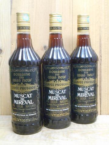 3x MUSCAT DE MIREVAL, heel zoete likeurwijn beschikbaar voor biedingen