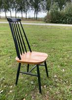 Vintage spijlen stoel Pastoe / Llmari Tapiovaare, teak, Huis en Inrichting, Stoelen, Ophalen, Jaren 60, Zwart, Zo goed als nieuw