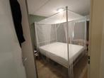 Hemelbed metaal 160x200, Huis en Inrichting, Slaapkamer | Bedden, Ophalen, Tweepersoons, Zo goed als nieuw, 200 cm