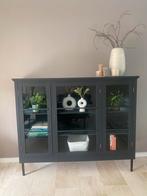 Houten kast, Zwart., 150 tot 200 cm, Eikenhout, 25 tot 50 cm, Antiek
