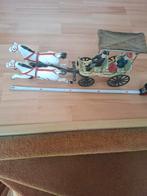 Groot Gietijzeren Paard met Wagen 40 cm zie de foto's, Ophalen of Verzenden