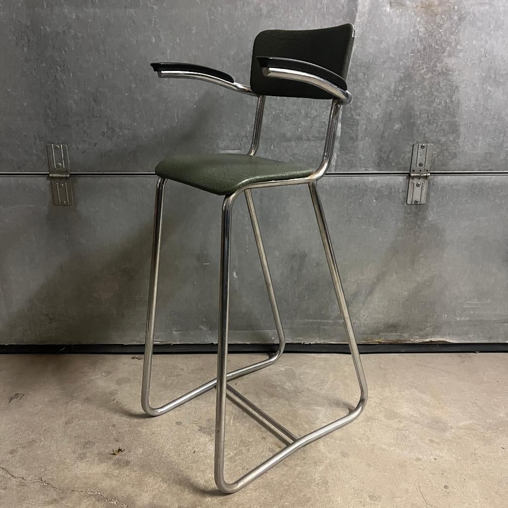 jaren 50 60 chroombuis Gispen kinder kappersstoel, Overige kleuren, Chroombuis, Skai, Overige materialen