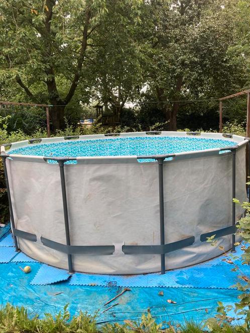 Zwembad rond met pomp 4.27 h=1.22, Tuin en Terras, Zwembaden, Gebruikt, Opzetzwembad, 120 cm of meer, 200 tot 400 cm, Rond, Ophalen