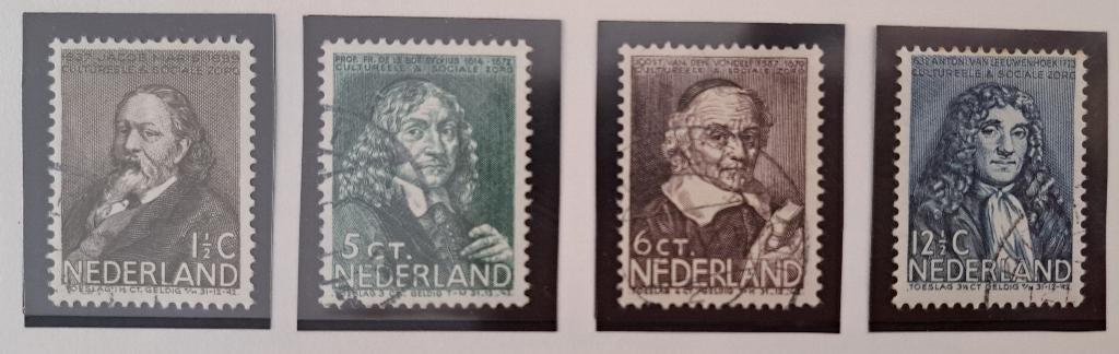Nederland 1937 nvph 296/299 gest. (Davo), Ophalen of Verzenden, T/m 1940, Gestempeld