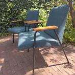 Pierre Guariche fauteuil | Meurop | nieuw schuim en wol., Huis en Inrichting, Stoelen, Ophalen, Overige materialen, Gebruikt, Twee