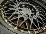 Aodhan AH05 Zwart goud 15 x 8.0J ET20 4x100 4x114.3, Auto diversen, Ophalen of Verzenden