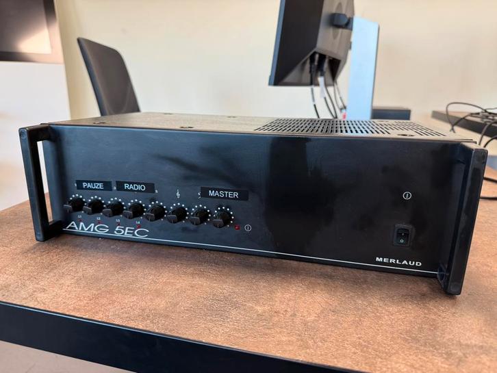 Merlaud AMG 5EC Mixer-Versterker – Goede staat, Audio, Tv en Foto, Versterkers en Receivers, Zo goed als nieuw, 120 watt of meer