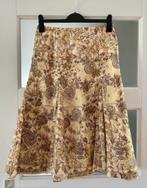 Vintage zijde bloemenrok - Maat M, Kleding | Dames, Rokken, Maat 38/40 (M), Beige, Ophalen of Verzenden, Zo goed als nieuw