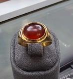 22k goud ring met agaat steen