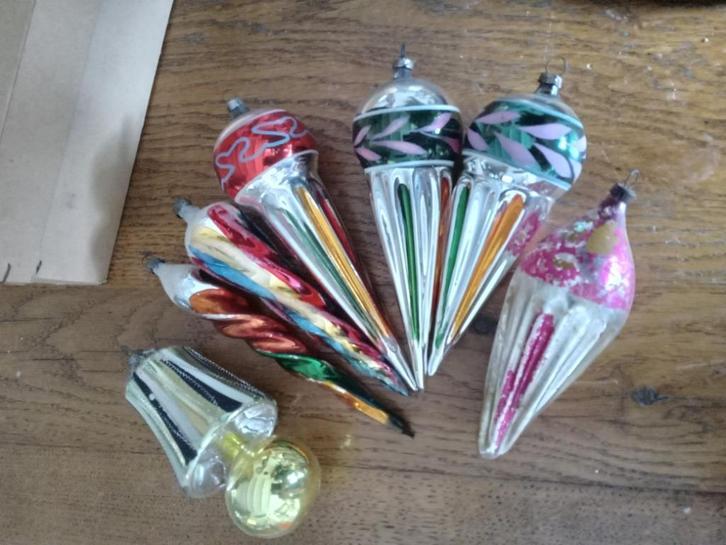 Te koop enkele prachtige oude glazen kerstballen groter mode, Diversen, Kerst, Gebruikt, Ophalen of Verzenden