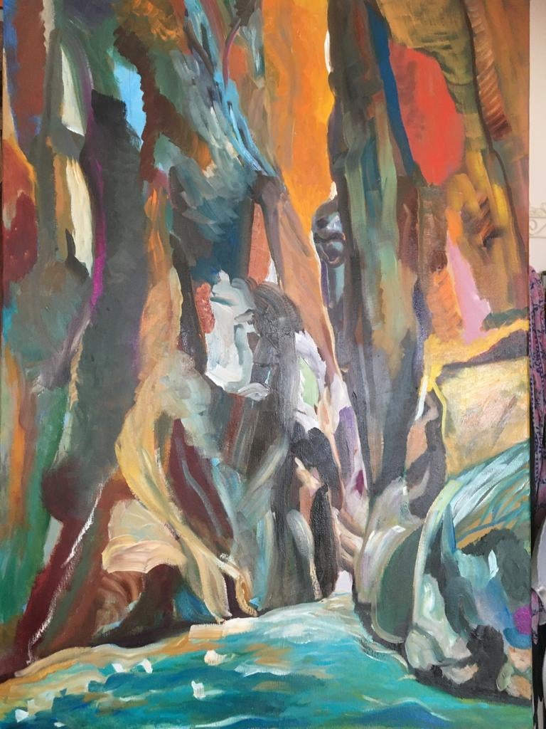 De Narrows, Zion National Park, Antiek en Kunst, Kunst | Schilderijen | Modern, Ophalen of Verzenden