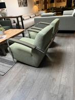 Leolux Scylla 2 x fauteuil ploegstof Monza, Huis en Inrichting, Fauteuils, Verzenden, Zo goed als nieuw, 50 tot 75 cm, Metaal