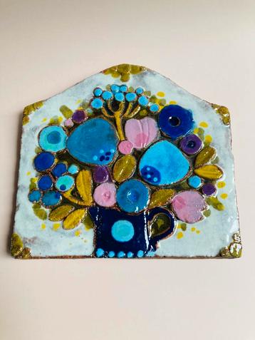 Renate Rhein keramische wandplaat west germany keramiek beschikbaar voor biedingen