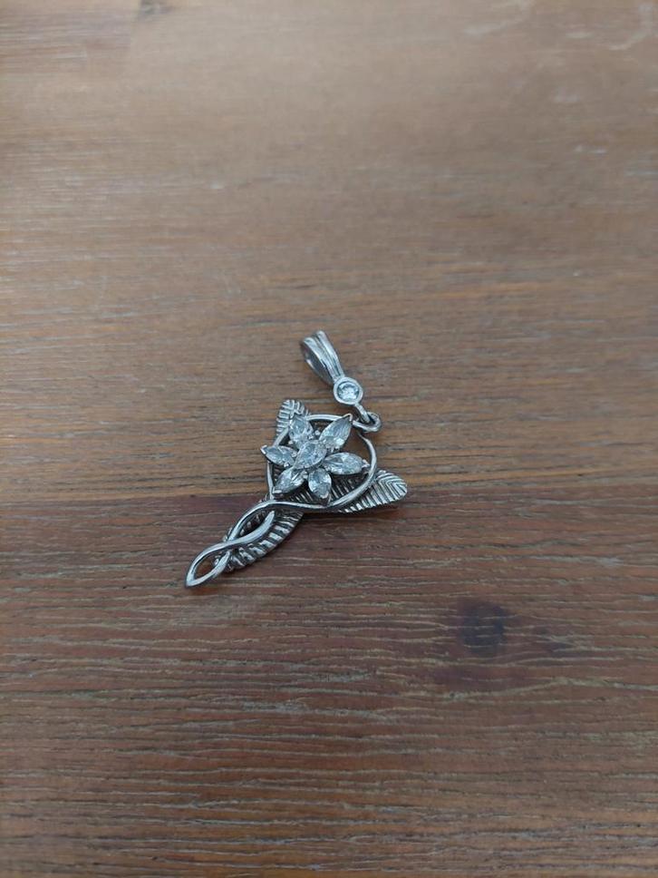 Arwens Evenstar Hanger - Lord of the Rings, Sieraden, Tassen en Uiterlijk, Kettingen, Nieuw, Zilver, Zilver, Met hanger, Met kristal