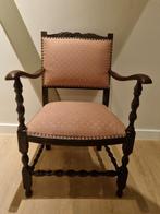 Oud roze brocante stoel fauteuil barok stoeltje brocant, Ophalen of Verzenden