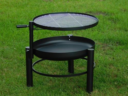 Vuurschaal met BBQ Rooster - Zwart, Tuin en Terras, Vuurschalen, Ophalen of Verzenden
