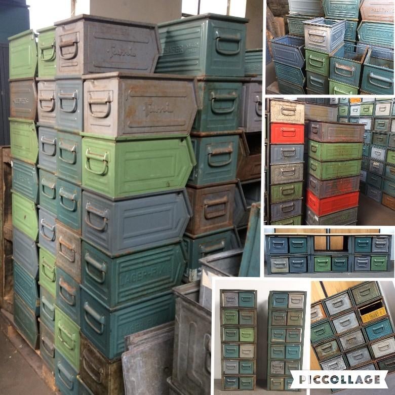Bakken Zinken Stapelbakken Magazijnbakken metalen Bak SALE !, Minder dan 50 cm, Gebruikt, 50 tot 100 cm, Ophalen of Verzenden