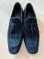 Zwart suede loafers, van Enrico Piaceri, maat 9/43, Loafers, Zwart, Ophalen of Verzenden, Zo goed als nieuw