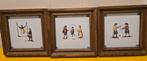 3 vintage tegels met kinderspelen, Antiek en Kunst, Ophalen of Verzenden